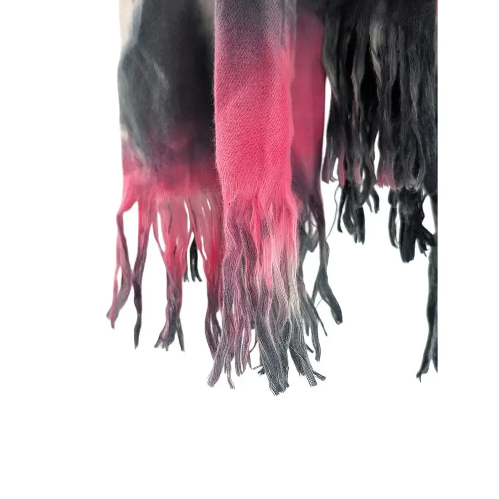 Nordstrom Spring Pink Tie Dye Fringe Scarf